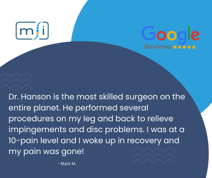 Patient review of Minnesota Spine Institute following hemilaminectomy procedure.